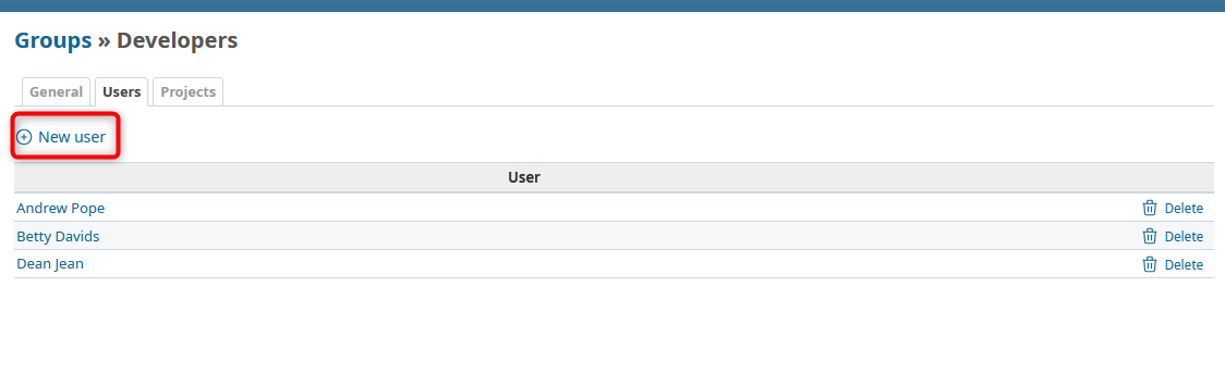  Example Group Users tab Redmine software