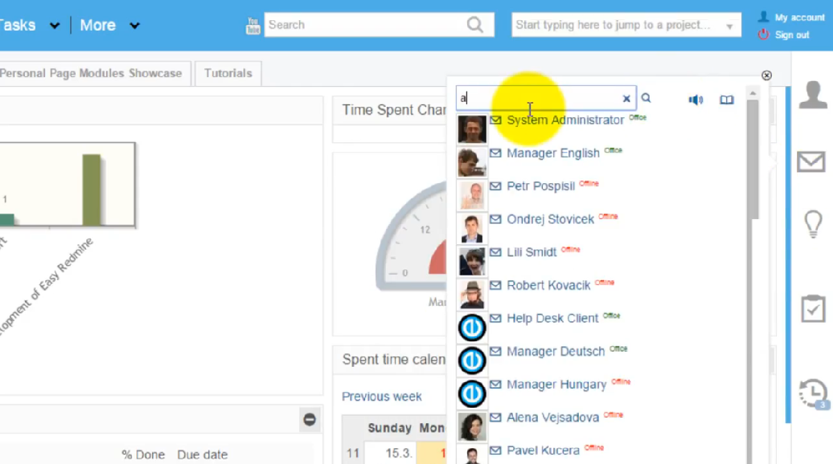 Chat de usuarios en Easy Redmine Chat de usuarios en Easy Redmine