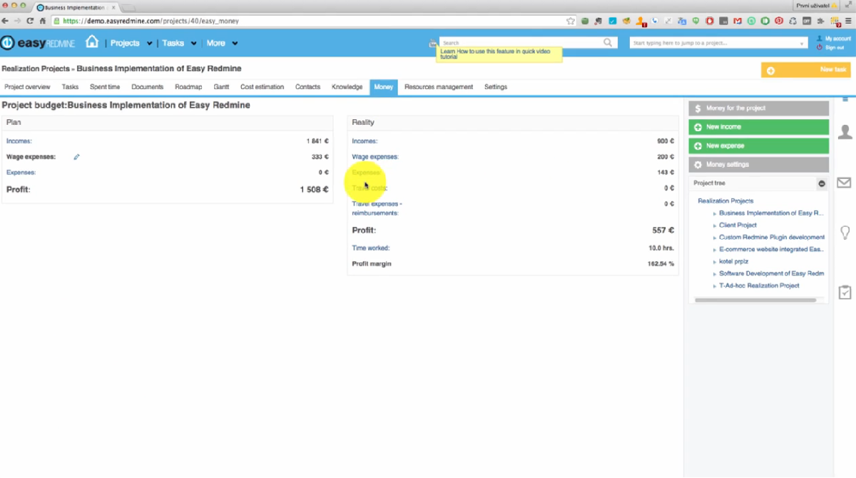 Custos e despesas de viagem no Easy Redmine Custos e despesas de viagem no Easy Redmine