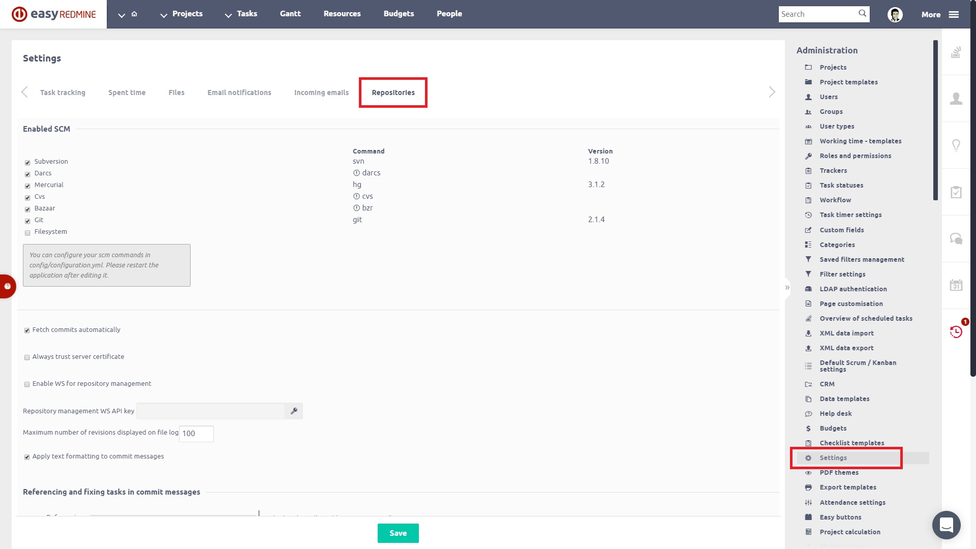 Easy Redmine 2019 - Репозитории программного обеспечения и GitLab CI