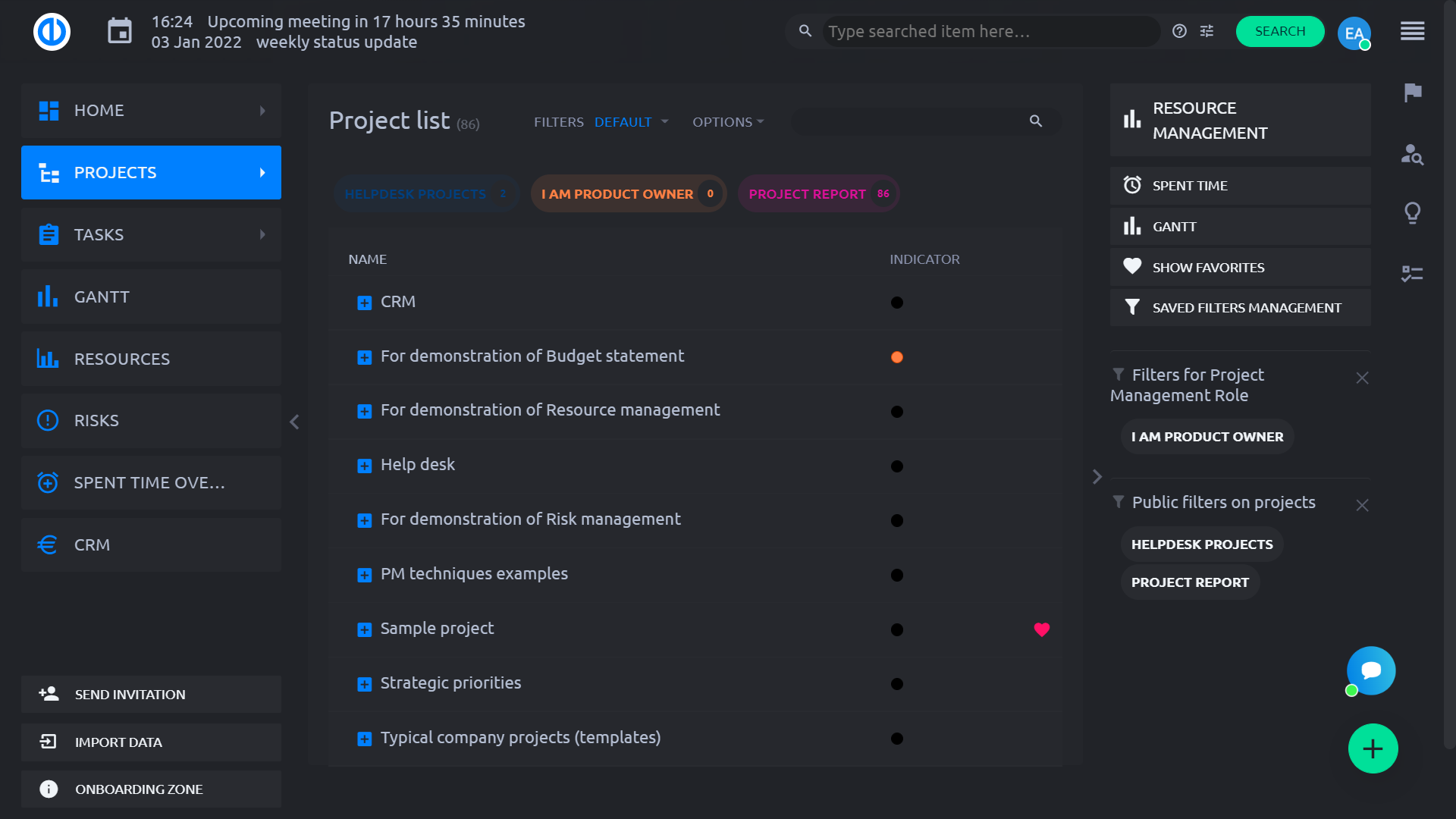 Tema scuro in Easy Redmine