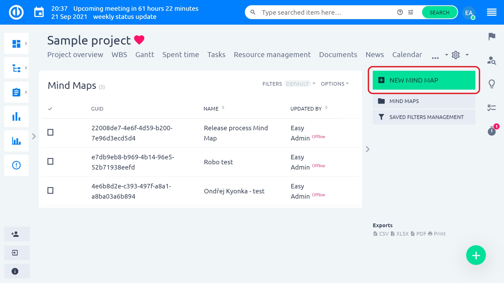 Mind Maps - Easy Redmine
